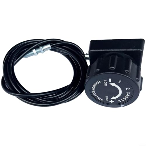 Home Gym - Bicicleta estática con ajuste de resistencia, cable de 170 cm y control de 8 niveles, transmisión silenciosa, marco de aleación de aluminio ligero, color negro