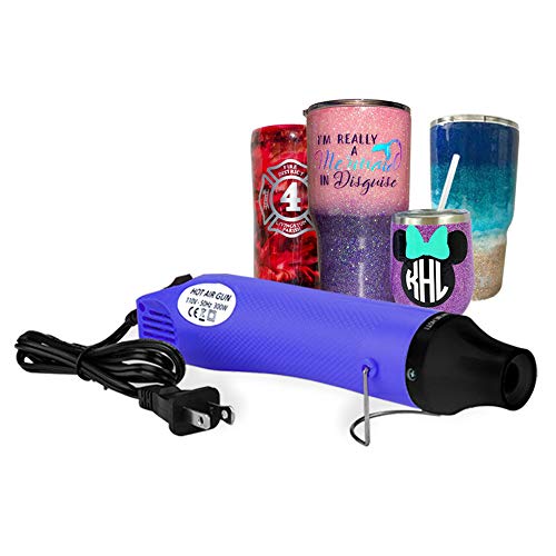Bubble Buster Tool for Making Epoxy Glitter Tumblers, Specially-Made Heat Gun for DIY Acrylic Resin Cups Tumblers to Remove Air Bubbles(Blue)
