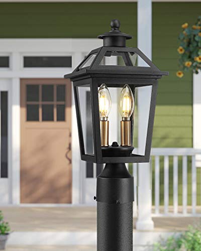 image for Beionxii Outdoor Post Lantern | Exterior Pier Mount Lights Pole Lamp w