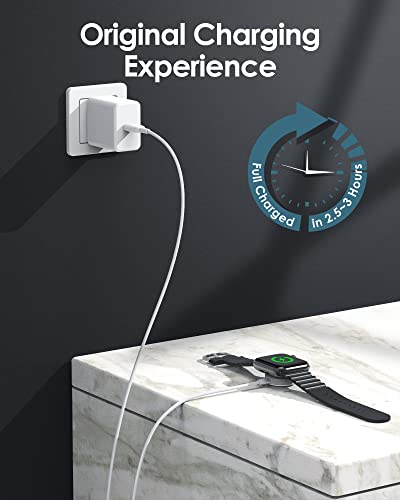 2-Pack Watch Charger Compatible With Apple Watch Charger, Usb-C & Usb-A Portable Fast Magnetic Wireless Charging Cable Compatible For Iwatch Series Ultra 8 7 6 5 4 3 2 1 Se Se2, White(3.3Ft/1M) #TOP5