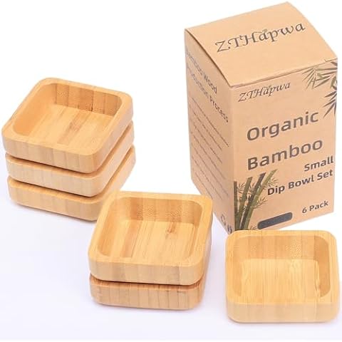 ZTHapwa Bamboo Snack Bowl Set Cover