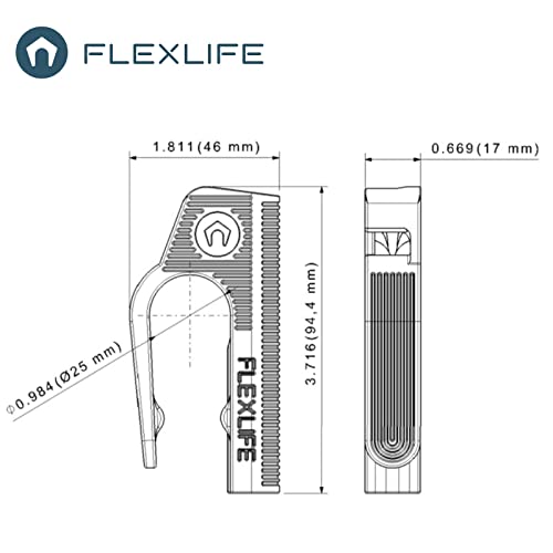 Flexlife - Rail Clip 1" (25Mm), (4-Pack) Boat Fenders Hangers / Holders. Clip & Adjust Bumpers To Lifeline For Docking To Pontoon (Blue) #TOP5