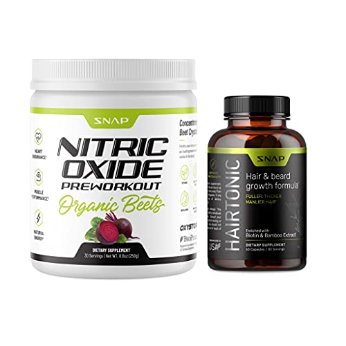 Snap Supplements Pre-Workout Beets + Men's Hair Growth (2 Products) #TOP7