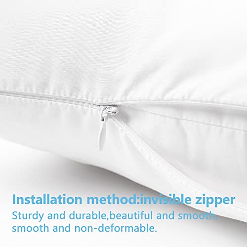 Image of TILLYOU Toddler Pillowcase 2 Pack with Zipper,Silky Soft Microfiber 13 inch x 18 inch Kids Travel Pillow Cases,White