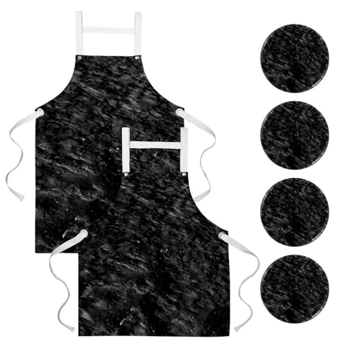 Tablier de cuisine pour pâtisserie et nettoyage lot de 2 avec broches