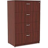 Lorell Essentials Lateral File, Mahogany Laminate