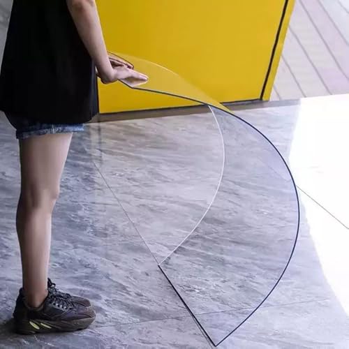 Lámina de Policarbonato Flexible para Techos,Hoja Metacrilato PC Placa Acrílica Transparente,for Invernaderos Jardines Garaje Marquesinas Exterior - 1×2m(3.3×6.6ft)