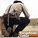 Zonon 2 Pcs Rangefinder Tether Range Finder Tether Retractable Rangefinder Lanyard Coiled Equipment Lanyard for Hunting(Khaki,Large)
