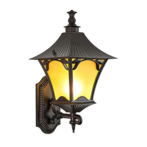 Lanterne murale aluminium traditionnelle en verre