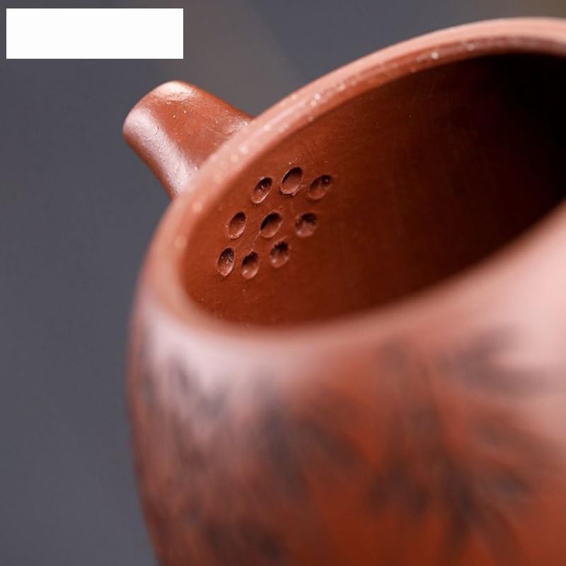 Czajnik do herbaty 290 ml, retro, fioletowy gliniany czajniczek, ręcznie robiony, surowy, gliniany czajnik z sitkiem, zestaw do herbaty Zisha, dzbanek do kawy, czajniczek do kuchenki