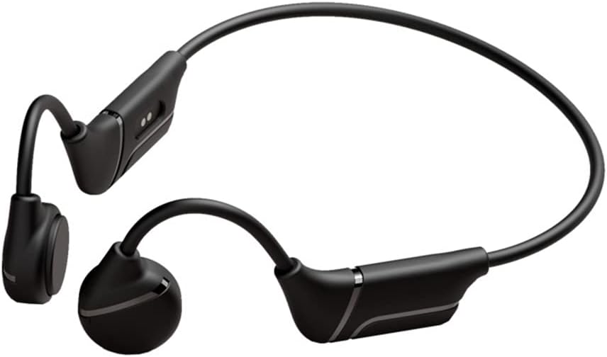 YODZ Bone Conduction Headphones Hanging Ear Bluetooth 5.0 Wireless Earphones with Noise Reduction, Open Ear Wireless Headset HD Call with Mic for Sports and Games