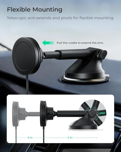 iOttie Velox Qi2 Mini: Magnetic Wireless-Charging Car Mount (Dashboard & Windshield) — view 5