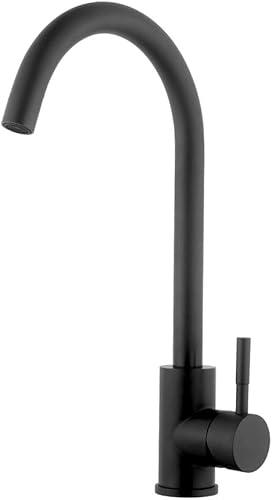 Grifos de cocina Grifo de fregadero de barra de 360 grados de una sola manija grifo de fregadero de cocina acero inoxidable negro mate pequeño grifo