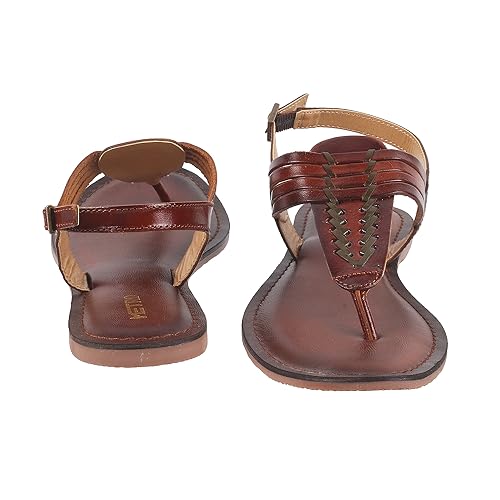 Image of Metro Women Synthetic Leather Flat Sandal