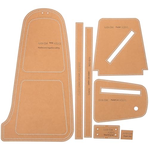 ibasenice Modèle de Paquet Poitrine Soi-Même en Papier Kraft 7 Pièces Patrons pour Maroquinerie Artisanale et Gabarits Solide pour Projets Créatifs