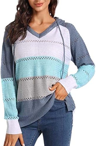 Underkingo Women's Long Sleeve Pullover Hoodies Lightweight Hooded Sweaters Sweatshirt fall and winter Loose casual Tops