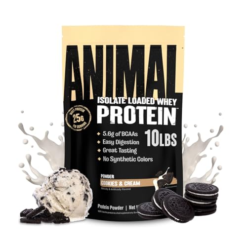 Image of Animal Whey Isolate Protein Powder, 25G High Protein | Cookies & Cream 10LB