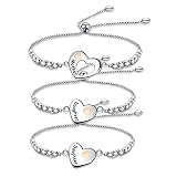 YLWJSP Mother’s Day Gifts Jewelry Mother Bracelet Set Heart Matching Wish Bracelets for Mom (Mother Br 2)