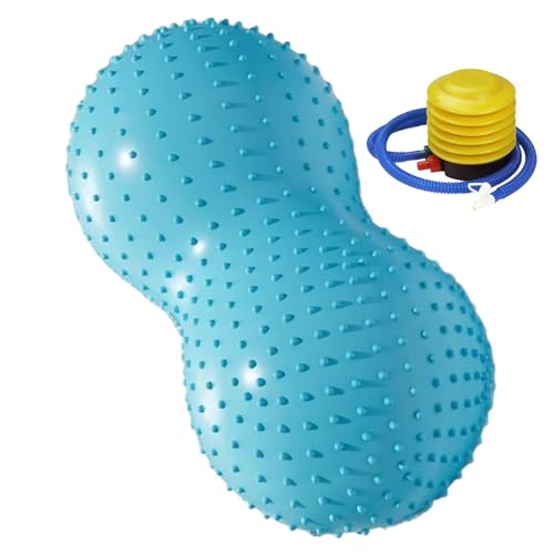 Generico Bola De Estabilidad Para Yoga,Masaje Sensorial Con Forma De Maní | Con Bomba De Aire Para La Bola De Gimnasio | Para Uso Doméstico Fitness Niños Oficina Actividad Física Mujeres