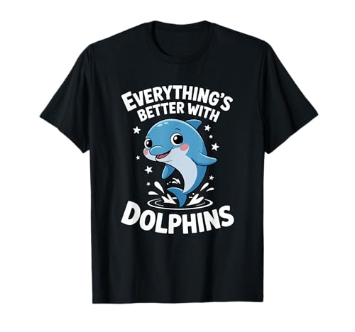 Lindos delfines amantes de los delfines adultos o niños niñas delfines Camiseta