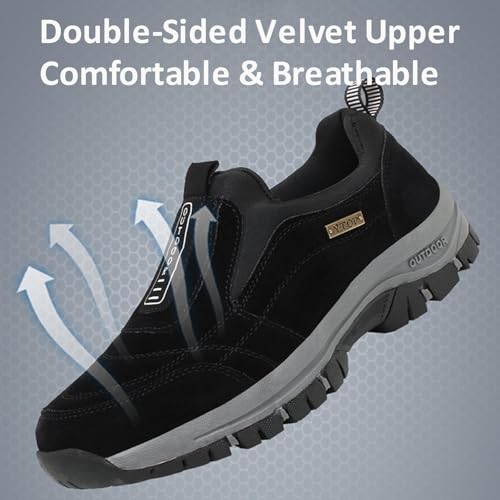 Enjerr Orthopedic Shoes Men Slipon, Outdoor Non-Slip Comfy Arch Support Walking Shoes for Balance4