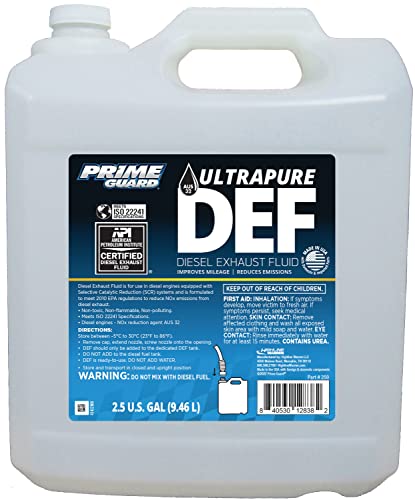 Image of Prime Guard PRIM00250 DEF Diesel Exhaust Fluid, 2.5 Gallon Box, Pallet of 96 Cases (240 gallons)