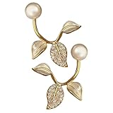 ULTECHNOVO Pendientes de Botón de Hoja Dorados Perfectos para Obsequio Especial para Mujer y Niña, y Cómodos, de Metal Moderno y Elegante