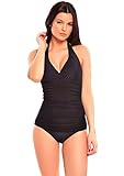  Octopus Figurformender/Minimizer Push Up Badeanzug/Badeanzug-Kleid Traumhaft/Schlanke Silhouette/Flacher Bauch f4992 Farbe: Nr. 1102 Schwarz, Gr. 36