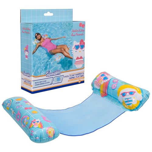 SwimWays Hello Kitty Swim Hammock Pool Float for Ages 15+ - image 1