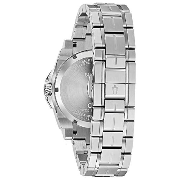 Bulova Men's Icon High Precisionist Quartz Kronograf Diamond Watch, 100 m vattenbeständig, Continous Sweeping Secondhand, silver, Armband