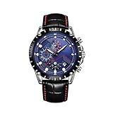 CLASSIC LUXURY DESIGN: Herren Trendy Quarzuhr, Luxus- und elegantes Design mit Kalender Hilfszifferblätter, Kleid / Geschäft Uhr, für jeden Anlass geeignet ..