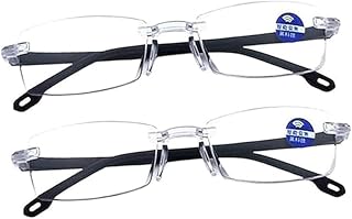 2 Pcs of Auto Focus Glasses, Intelligent Zoom Anti-Blue Light Presbyopia Glass with Case and Glasses Cloth, Smart Zoom Reading Glass