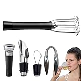 Luftpumpe für Weinöffner - Kit mit wiederverwendbarem Korkverschluss | Praktischer Flaschenöffner für Damen und Herren | Komplettset für Haus- und Weinliebhaber
