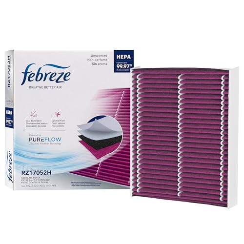 Febreze Odor Control HEPA Cabin Air Filter by PUREFLOW RZ17052H Fits 2019-2026 Toyota RAV4 2.5L, Subaru Ascent 2.4L; 2018-2027 Camry 2.5L; 2019-2027 Corolla 1.8L, 2.0L; 2018-2026 Crosstrek 2.0L