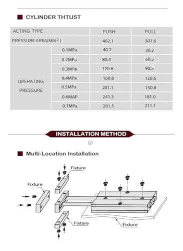 Vérin pneumatique TN16 compact double action course 200mm - 4