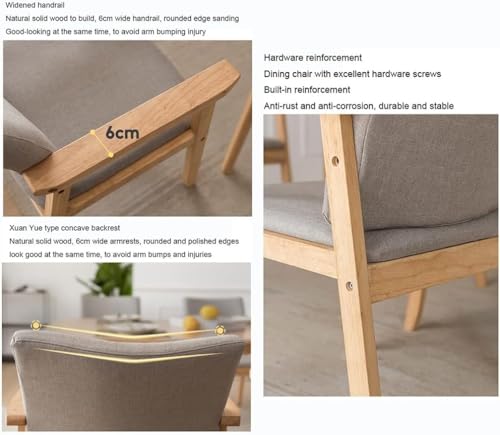Sièges de table pour la maison fauteuil bois massif marron