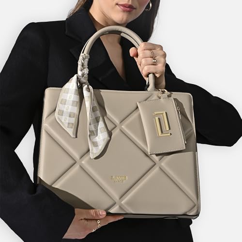 Image of Lavie Luxe Women's Quare26 Extra Large Laptop Satchel Bag | Upto 14 Inch | Satchel Handbag for Work | Ladies Purse | Stylish Shoulder Bag | Gift for Women
