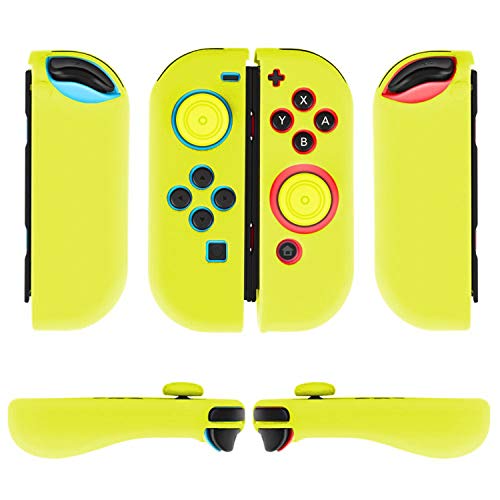 Nintendo Switch Joy-Con TNP Protectores para Nintendo Switch Joy-Con, Agarre con Tapas para el Pulgar, Cubiertas Funda Protectora, Antideslizantes,...