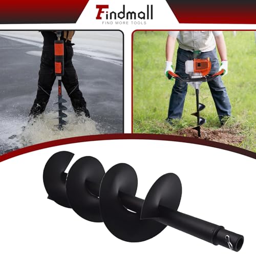 findmall Earth Auger Drill Bits 4" 6" 8" 10" 12" for gaseous Powered Post Fence Hole Digger (8inch)