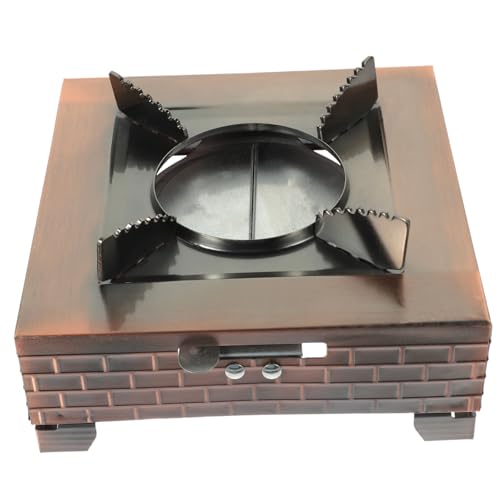 SOPOTUTU ステンレス製ポータブル小型コンロ 軽量耐久 キャンプ用便利ガスストーブ 強力五徳付き 野外調理対応