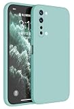 Topme Cover per OPPO Find X2 Lite (6.4" Inches) Custodia Case, Protezione Della Pelle Della Custodia in Silicone Tpu - Ciano chiaro
