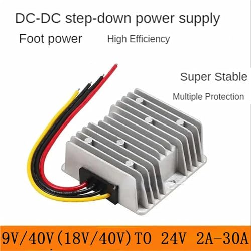 Convertidor DC-DC 9-40V a 24V 3A con regulador de voltaje automático para panel solar 3