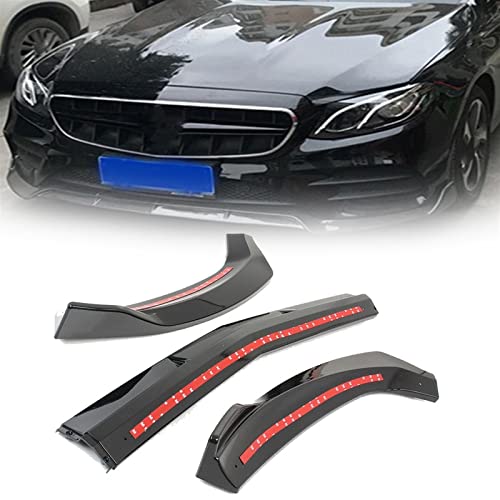 Séparateur pare-chocs avant noir brillant pour Benz Classe E W213 Sport 2017-2019
