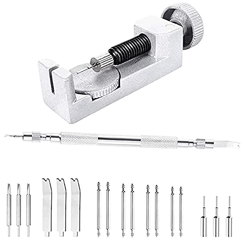 LSEEKA 19 Pièces Montre Bracelet Lien Pin Remover De Réparation d'Outils De Watch Band Pour Les Chasse Goupille Montre Kit - Montre Bracelet Lien Pin Remover Kit Cover