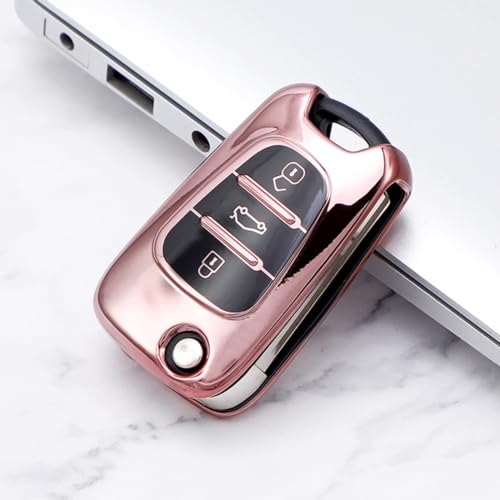 Coque de clé rose pour Kia Sportage Rio et Hyundai I30 Ix35