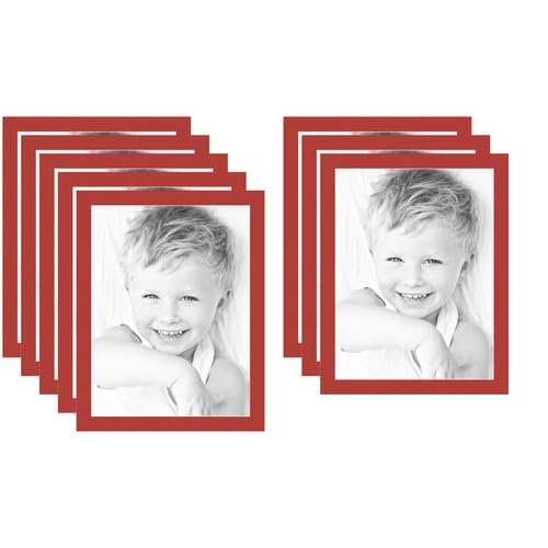 18x24 Deep Red/Deep Red Custom Mat for Picture Frame with 14x20 Opening Size (Mat Only, Frame NOT Included) - 8 Pack