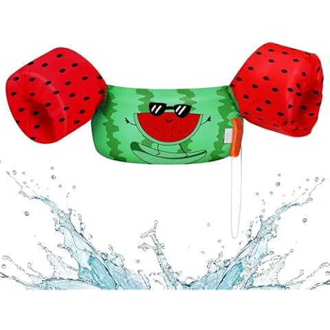 Heysplash Swim Vest for Kids, Toddler Pool Floaties Fit 20-50 Lbs, Swimming Vest with Adjustable Strap, Jacket Water Wings Arm Float，Puddle Beach Boat Jumper for Boy Girl Infant Age 2-6, Red Melon Cover