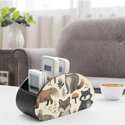 Rangement télécommande cuir 5 compartiments pour ne plus rien chercher