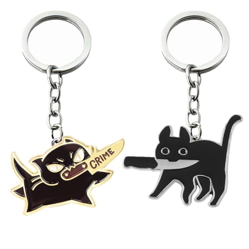 Kificiket Halloween Black Cat Knife & Keychain (Black 2)