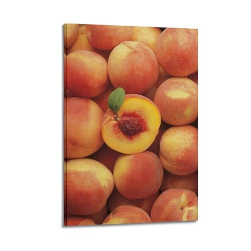 Poster mural artistique moderne fruits pêches 40x60cm suspendre